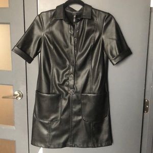 Zara faux leather mini dress